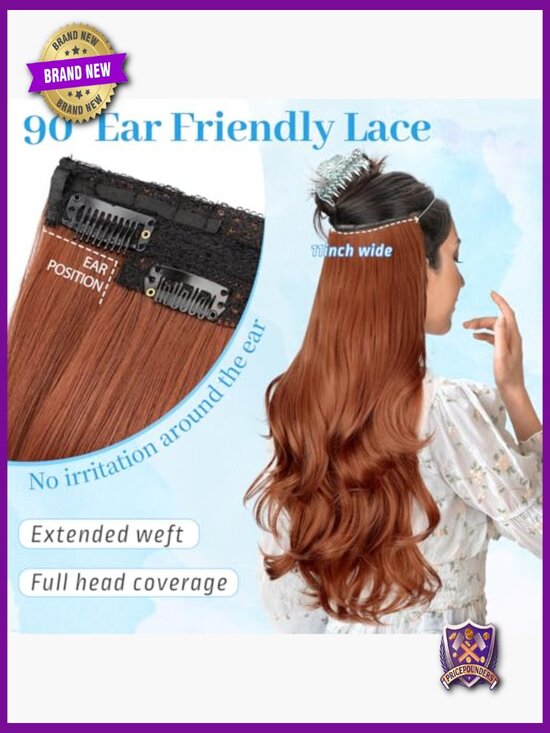 20 In Wavy Layered Synthetic Hair Extensions with Wire & Clips